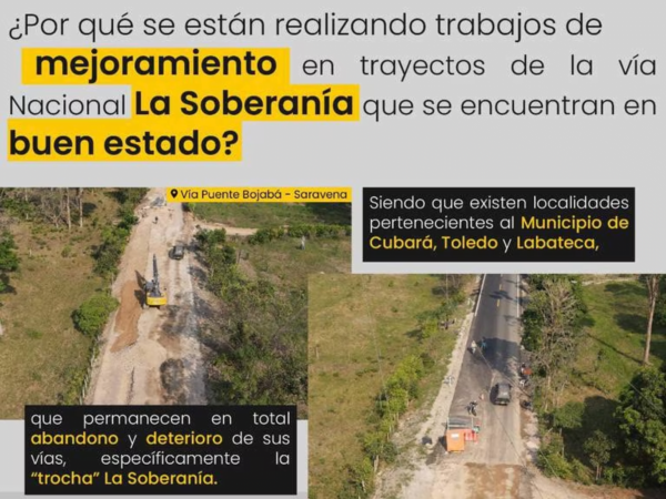 Con protesta en Boyacá denuncian irregularidades en obras de la vía La Soberanía